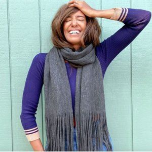 Lucky Brand Solid Brushed Scarf - Grey